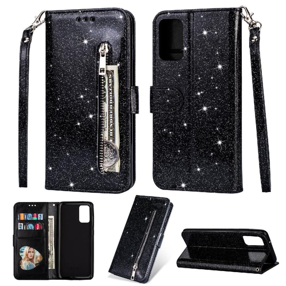 Funda Para Foxdock Elegante Funda Samsung Galaxy A72 5g Glitter Con Cremallera-ideal Para El Uso Diario