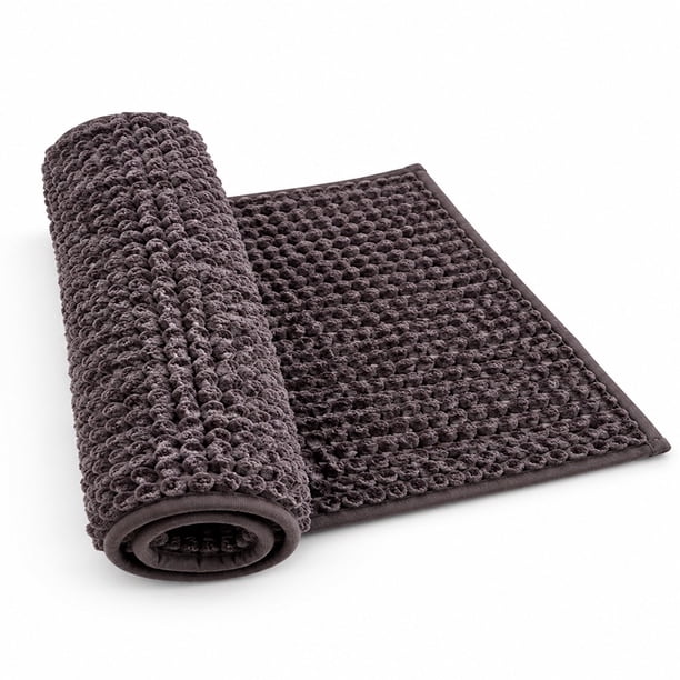 Tapete Alfombrilla De Baño Absorbente Piso Tina Ducha Dormitorio Unicolor GRIS