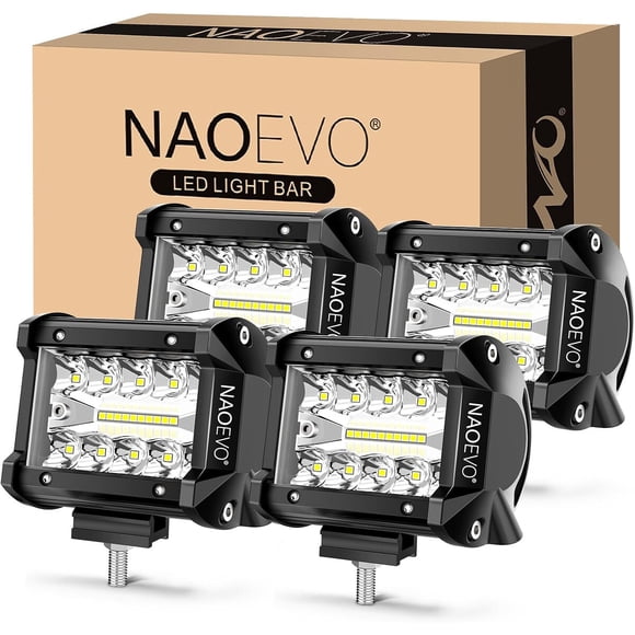 Focos LED NAOEVO de 4 pulgadas, 240 W, 24 000 lm, 12 V