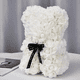 thumbnail image 4 of Oso De Rosas Blancas Con Caja Y Cinta Just For You, 4 of 5