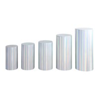 Bothyi - 5X Cubiertas De Pilar De Soporte De Zócalo Decoraciones De Fiesta Para Compromiso Boda Fiesta Plata Brillante