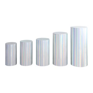 Bothyi - 5X Cubiertas De Pilar De Soporte De Zócalo Decoraciones De Fiesta Para Compromiso Boda Fiesta Plata Brillante