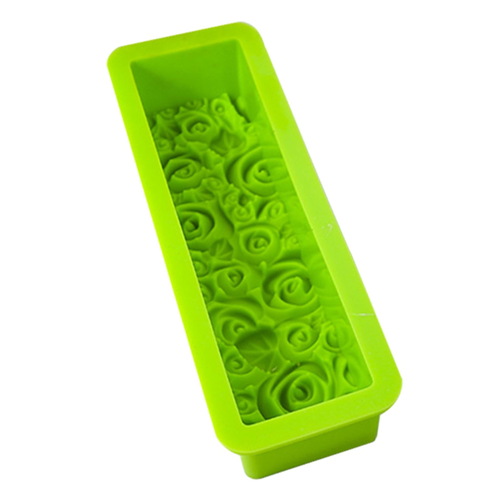 Magideal - Jabón De Fondant De Silicona Rosas, Decoración Para Hogar, Bricolaje, , Herramienta Para Postres, Pan Tostado, Fabricación , Verde 25.1x9..4x5cm