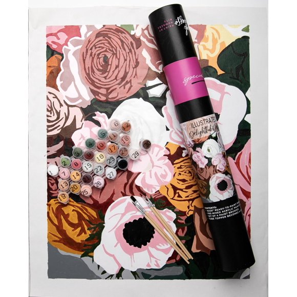 Kit de Pintura por Números Pink Picasso Botánico Floral