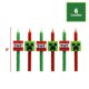 thumbnail image 3 of Cake Candles DecoPac Minecraft Birthday 6 a rayas rojas y verdes, 3 of 6