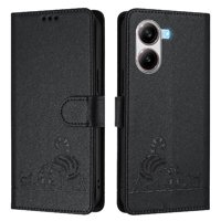 Funda Tipo Cartera Foxdock Para Xiaomi Poco X7 Pro 5G Con Soporte, Ranuras, Rfid, Diseño De Gato