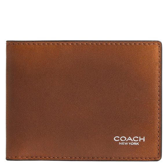 Cartera Coach Slim Billfold 10 cm × 8 cm de cuero