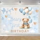 thumbnail image 1 of Banner de fondo WNPCCNP Beary, primer cumpleaños, oso de peluche azul, 1 of 7