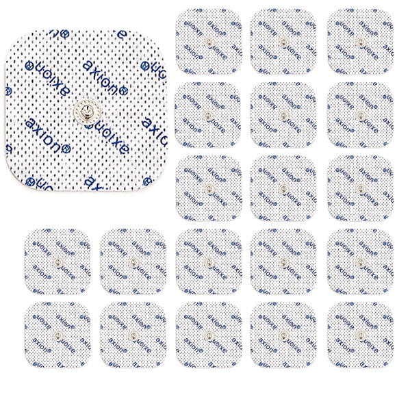 Almohadillas de electrodos de repuesto Axion 20 para la unidad TENS, 5 x 5 cm