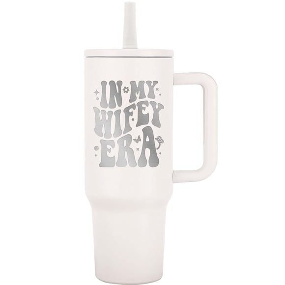 Vaso aislante JETIKON de acero inoxidable de 1,2 L con mango y pajita