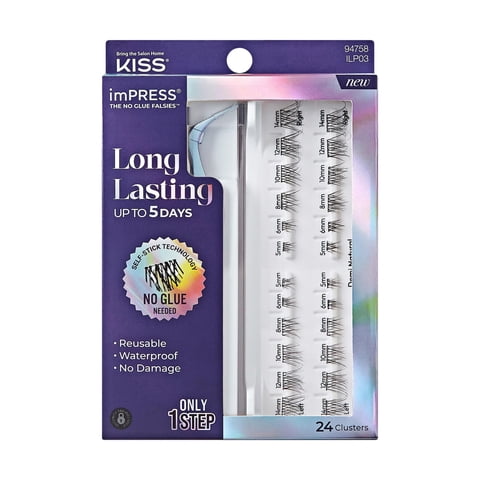 Pestañas Postizas Kiss Impress De Larga Duración Demi Natural