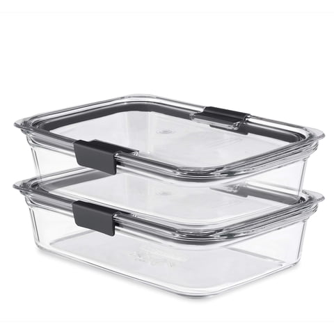 Recipientes Rubbermaid Brilliance Para Almacenamiento De Alimentos, 8 Tazas, 2 Unidades