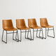thumbnail image 1 of Pack de 4 Sillas Burgos de Comedor de Cuero Sintético y Metal, 1 of 7