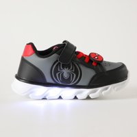 Zapatillas Con Luces Niño Araña Spiderman Negro Marvel