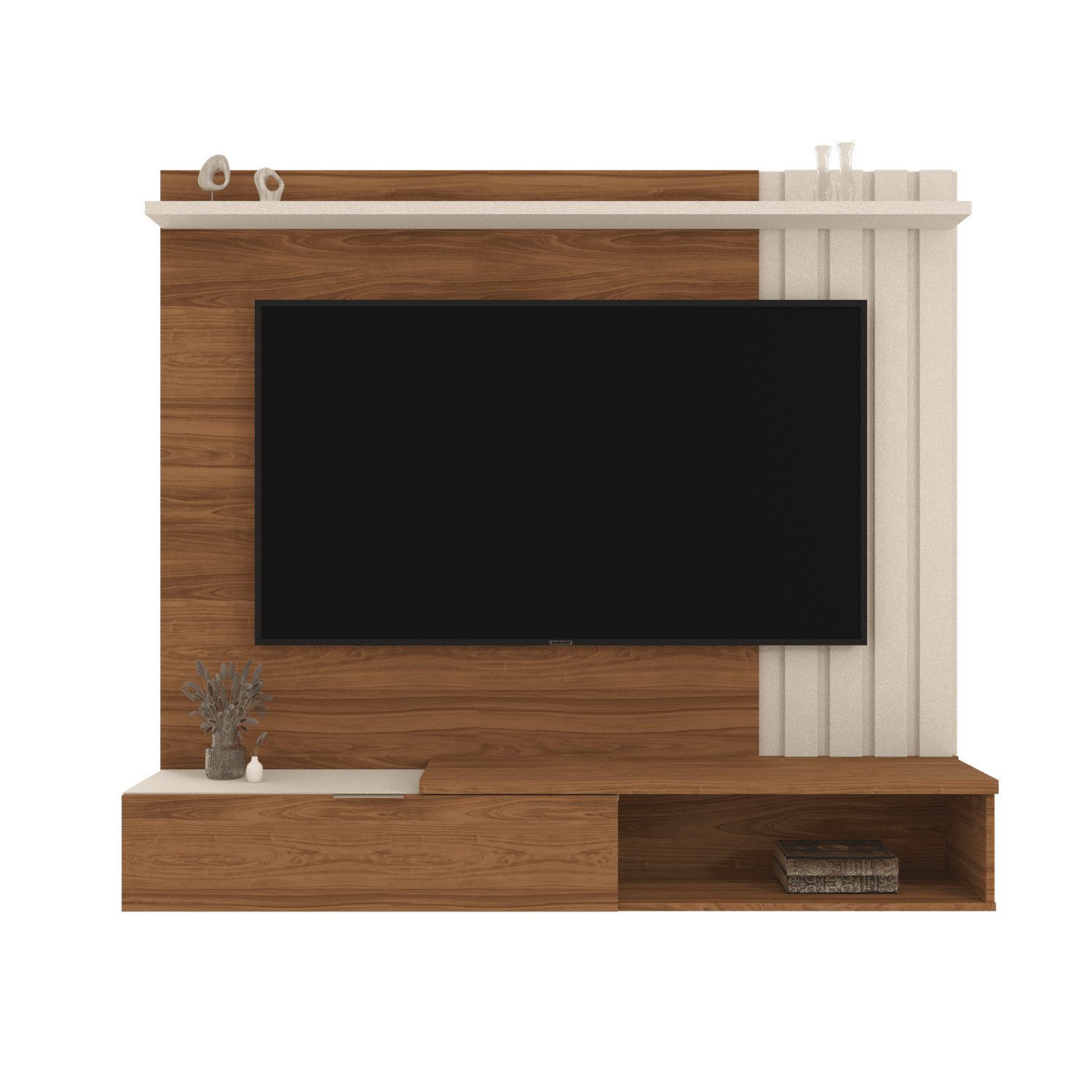 Exit - Estante Tv Hasta 65 Pulgadas Vegas Miel Gris