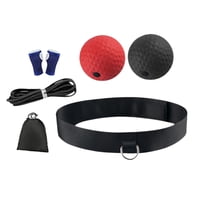 Magideal - Balón De Boxeo, Balón De Boxeo Equipo De Mma Con Correa Para La Cabeza Ajustable Y Cordón Para Mejorar La Velocidad Y La Coordinación Mano-Ojo Rojo Y Negro