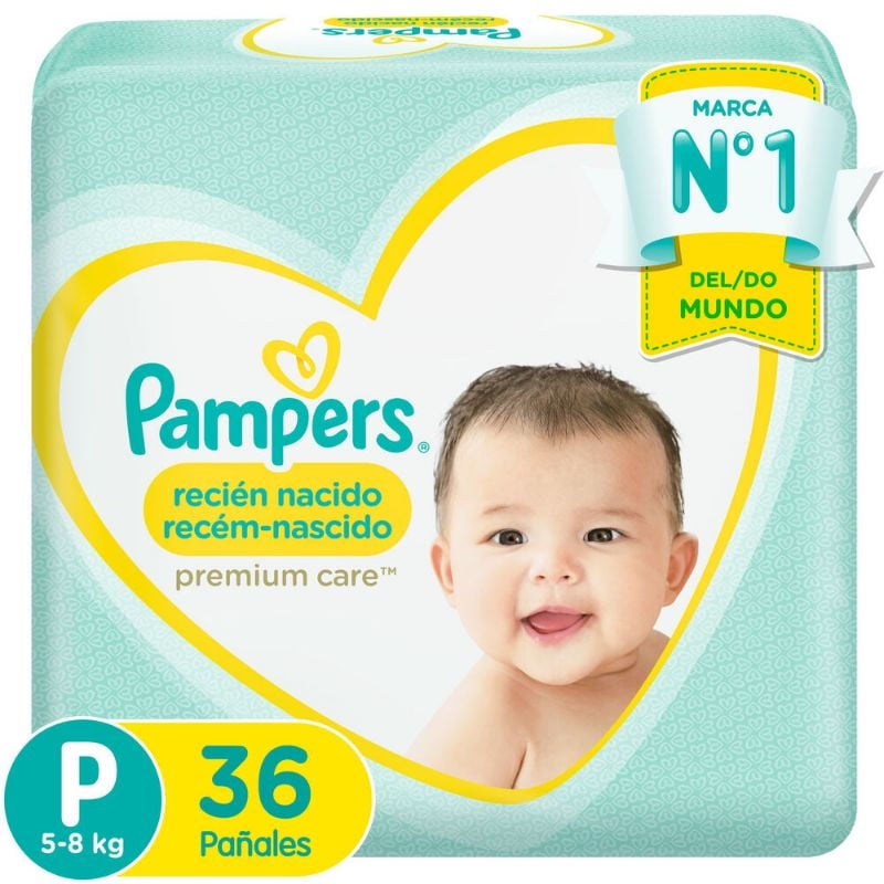Pampers - Pañales Premium Care P 36 Un