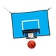 thumbnail image 3 of Trampolines Baloncesto Aro Accesorio Juguete Exterior Con Pelota Baloncesto Portería Azul 45cmx35cm, 3 of 5