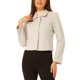 thumbnail image 1 of INSPIRE CHIC Abrigos Cortos Elegantes con Botones y Cuello de Punta para Mujer L Beige, 1 of 5