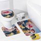 thumbnail image 4 of Planeta del tesoro-theme 4-Piece Shower Curtain Set with Rugs, Waterproof Bathroom Decor Set Includes Bath Mat, U-Shaped Rug, Toilet Lid Cover and Curtain with Hooks, 4 of 6