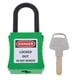 thumbnail image 4 of Candado De Bloqueo De Seguridad De Seguridad Keyed Alike Nylon 38mm Shackle Green_2, 4 of 5