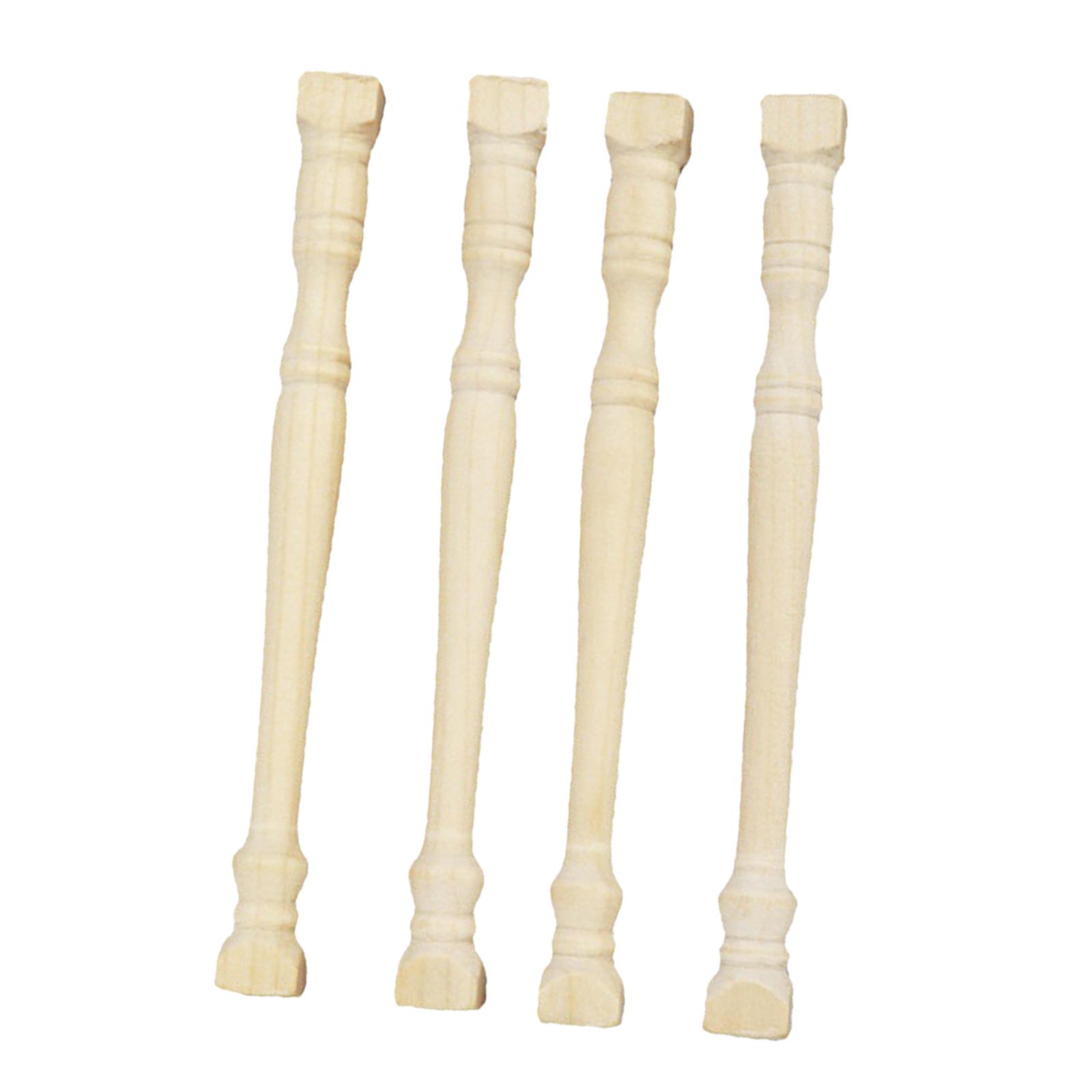 Magideal - 4 Piezas 1:12 Casa De Poste De Balaustrada En Miniatura Para La Fabricación De Bricolaje Material Decoración De