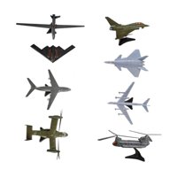 Magideal - 8Pcs Modelo De Aviones De Aviones De Bricolaje Modelo De Ensamblaje De Juguete Para Niños Collection De Avión De Alto Simulación De Alto Peso Múltiple Estilo B