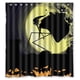thumbnail image 1 of Cortina de ducha de baño con ganchos, diseño de calabaza, demonio, luz de luna, pesadilla antes de Navidad, 167 x 183 cm, 1 of 3