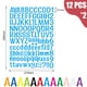 thumbnail image 5 of Kit de 24 hojas de 3024 pegatinas autoadhesivas de letras y números en 12 colores, pegatinas para buzones, pegatinas con números del alfabeto, calcomanías para letreros, cocinas, puertas y negocios., 5 of 6