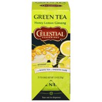 Tea Celestial Seasonings, Miel, Limón, Ginseng, Verde, 25 Bolsas