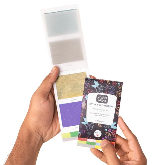 Set de pinturas de acuarela Viviva Colors Vivid Metallic, 10 colores