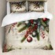 thumbnail image 1 of Lunarable Snowflake Duvet Cover Set Winter Theme Christmas Illustration Cold Weather Season Inspired Celebration Decorative, 1 of 4