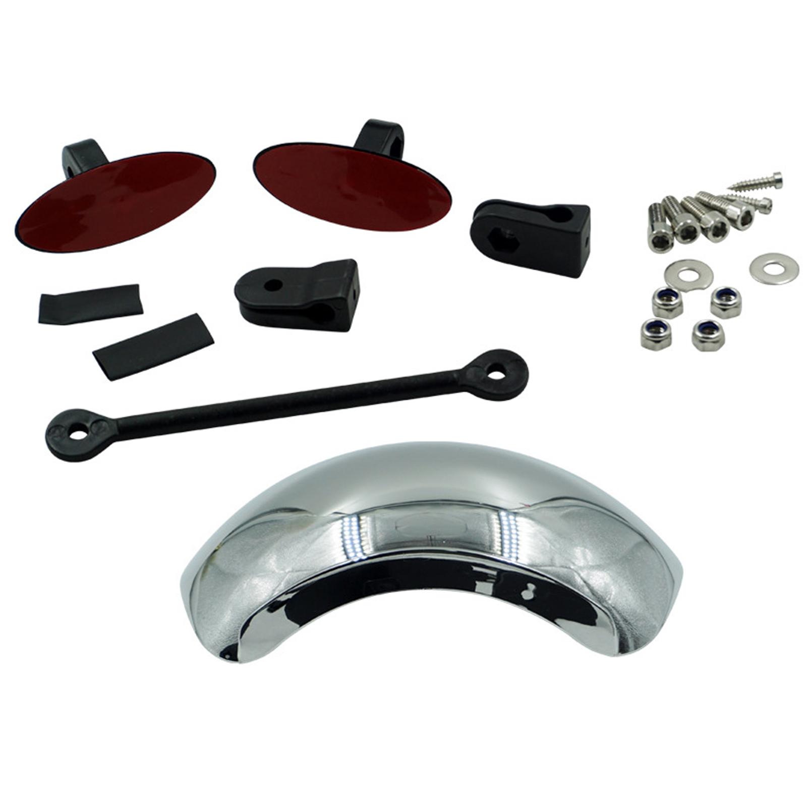 Magideal - Espejo De Motocicleta, Montaje De Parabrisas Central De Ángulo De Eliminación De Puntos Ciegos Panorámicos Ajustes Para