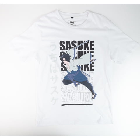 Naruto Shippuden - Polera Hombre You Naruto Sasuke Blanco