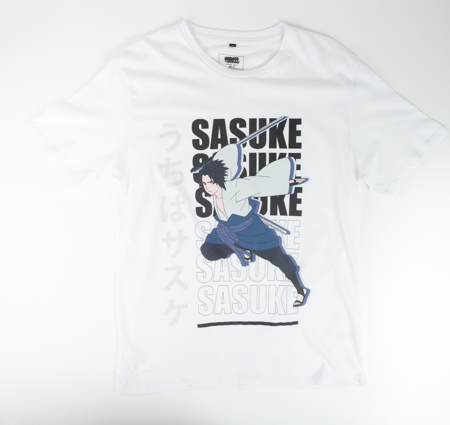 Naruto Shippuden - Polera Hombre You Naruto Sasuke Blanco