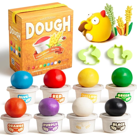 Jar Melo Wheat Modeling Dough, 8 Packs, Non-Toxic Safe Dough