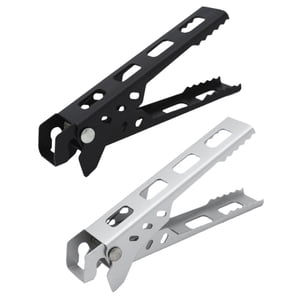 Ioensy - 2 Piezas Pinzas Portátiles Para Sartén De Camping Elevador De Olla Para Hornear Picnic Bbq Negro Argent