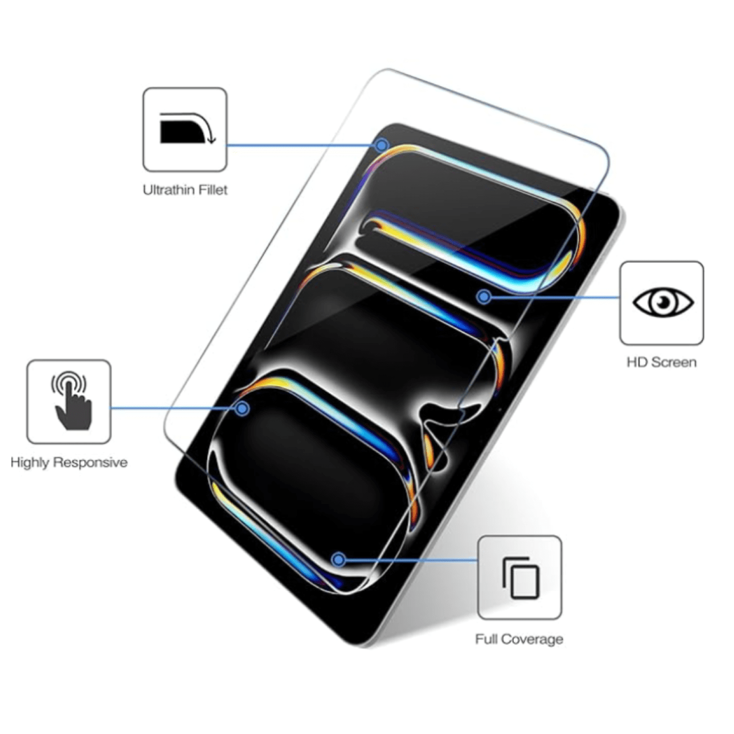 Mar Cases - Lámina Mica Vidrio Templado Para Ipad Pro 11 M4 2024