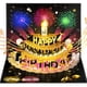 thumbnail image 1 of Tarjeta de cumpleaños desplegable Bevbovcard con luz LED y música para hombre, 1 of 6