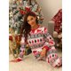 thumbnail image 3 of INSPIRE CHIC Conjunto de Pijamas a Juego de 2 Piezas para Navidad en Familia Manga Larga Conjunto de Regalo para Fiesta [Mujeres] M Blanco, 3 of 6