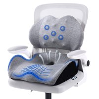 Lexeme - Cojín De Asiento Y Almohada De Apoyo Lumbar De Espuma Viscoelástica, Xl