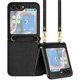 thumbnail image 1 of Funda Cartera para Samsung Galaxy Z Flip 6 Tarjetero Soporte Magnético y Correa Negro, 1 of 5