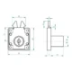 thumbnail image 3 of Cerradura O Chapa Puerta Corredera Armario 19mm, 3 of 3