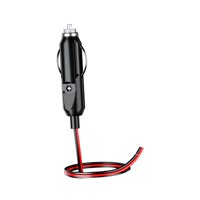 Magideal - Cable De Extensión Para Encendedor De Cigarrillos De Coche, Cable De Compresor De Aire, Cable De Extensión De 15A, Convertidor De Repuesto Duradero , 60Cm