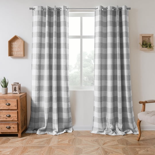 Cortinas Térmicas Driftaway Buffalo Plaid, Opacas, 132 X 244 Cm