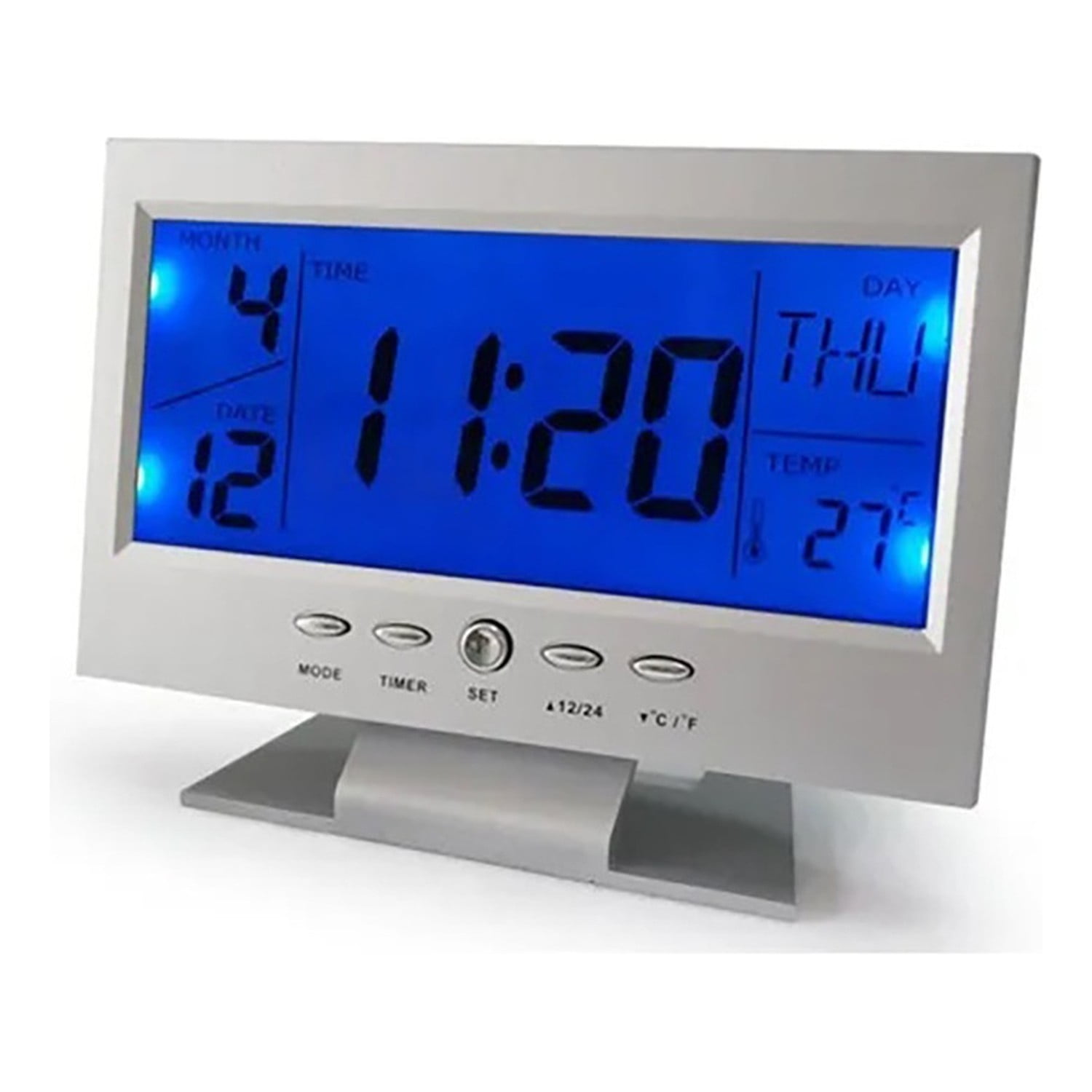 Genérico - Reloj Despertador Digital Lcd Control Voz Ds-8082