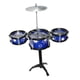 thumbnail image 3 of Mini Jazz Drum Percussion Instrumentos Set Juguete Musical -5 Tambores + Taburete Azul 3 Tambores Negro + Azul, 3 of 5