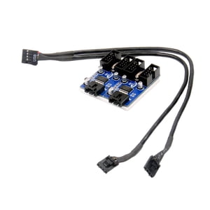 Bothyi - Adaptador De Puerto De Cable Usb De Interfaz De Encabezado Usb De 9 Pines Para Placa Base De Computadora 1 A 4 Cables