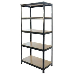 Metalbrein - Estante Metálico Negro 150X70X30 - 5 Niveles