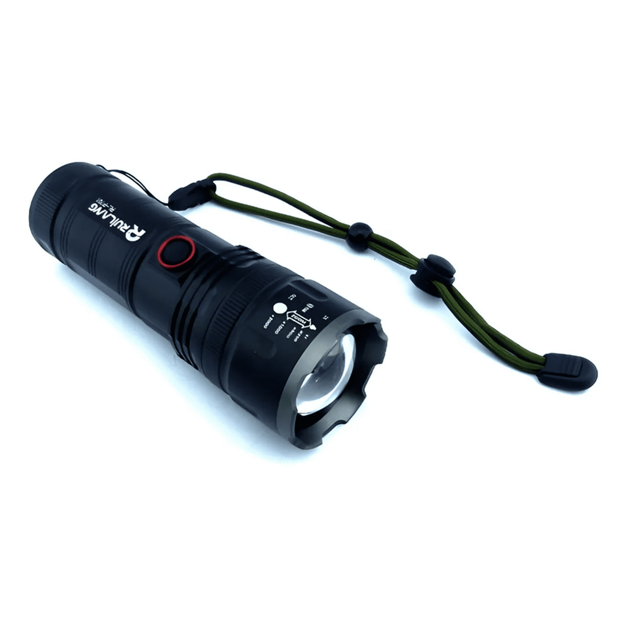 Genérico - Linterna Led P70 Y Power Bank Con Zoom E Indicador De Carga Blanco Negro